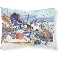 "Caroline's Treasures 1011PILLOWCASE Sports On The Beach Moisture Wicking Fabric Standard Pillowcase, Large, Multicolor"