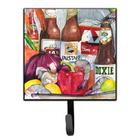 "Caroline's Treasures 1017-1SH4 New Orleans Beers and Spices Leash Holder or Key Hook 1017, Small, Multicolor"