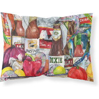 "Caroline's Treasures 1017PILLOWCASE New Orleans Beers And Spices Moisture Wicking Fabric Standard Pillowcase, Large, Multicolor"
