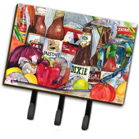 "Caroline's Treasures 1017TH68 New Orleans Beers and Spices Leash Holder or Key Hook, Large, Multicolor"
