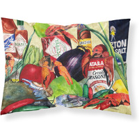 "Caroline's Treasures 1020PILLOWCASE Spices And Crawfish Moisture Wicking Fabric Standard Pillowcase, Large, Multicolor"