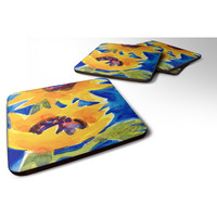 "Caroline's Treasures 6012FC Flower-Sunflower Foam Coasters (Set of 4), 3.5"" H x 3.5"" W, Multicolor"
