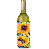 Flower - Sunflower Wine Bottle Beverage Insulator Beverage Insulator Hugger