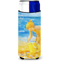 Little Girl at the beach Ultra Beverage Insulators for slim cans 6016MUK