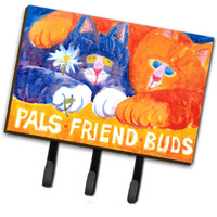 "Caroline's Treasures 6029TH68 Cats Pals Friends Buds Leash Holder or Key Hook, Large, Multicolor"
