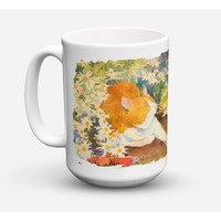 "Caroline's Treasures 6030CM15 Cat Dishwasher Safe Microwavable Ceramic Coffee Mug, 15 oz, Multicolor"