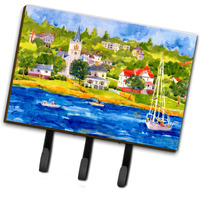 "Caroline's Treasures 6031TH68 Harbor Scene with Sailboat Leash Holder or Key Hook, Large, Multicolor"