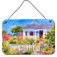 "Caroline's Treasures 6034DS812 Seaside Beach Cottage Indoor Aluminum Metal Wall or Door Hanging Prints, 8 x 12"", Multicolor"
