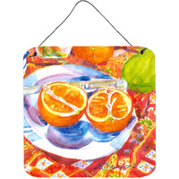 "Caroline's Treasures Florida Oranges Sliced for Breakfast Wall or Door Hanging Prints, 6 x 6"", Multicolor"