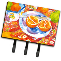 "Caroline's Treasures 6035TH68 Florida Oranges Sliced for Breakfast Leash Holder or Key Hook, Large, Multicolor"