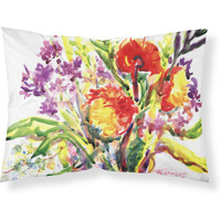 "Caroline's Treasures 6042PILLOWCASE Flower Moisture Wicking Fabric Standard Pillowcase, Large, Multicolor"