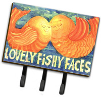 "Caroline's Treasures 6052TH68 Fish-Kissing Fish Leash Holder or Key Hook, Large, Multicolor"