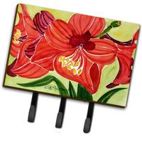 "Caroline's Treasures 6055TH68 Flower-Amaryllis Leash Holder or Key Hook, Large, Multicolor"
