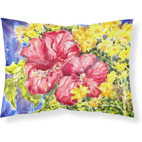 "Caroline's Treasures 6056PILLOWCASE Flower-Hibiscus Moisture Wicking Fabric Standard Pillowcase, Large, Multicolor"