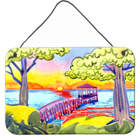 "Caroline's Treasures Dock at The Pier Indoor Aluminum Metal Wall or Door Hanging Prints, 8 x 12"", Multicolor"
