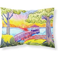 "Caroline's Treasures 6060PILLOWCASE Dock At The Pier Moisture Wicking Fabric Standard Pillowcase, Large, Multicolor"