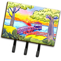 "Caroline's Treasures Dock at The pier Leash Holder or Key hooks, Large, Multicolor"