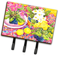"Caroline's Treasures 6062TH68 Flower-Primroses Leash Holder or Key Hook, Large, Multicolor"