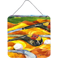 "Caroline's Treasures Golf Clubs Golfer Aluminum Metal Wall or Door Hanging Prints, 6 x 6"", Multicolor"