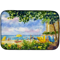"Caroline's Treasures Beach Resort View From The Condo Dish Drying Mat, 14"" x 21"", Multicolor"