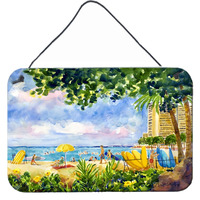 "Caroline's Treasures Beach Resort View from The Condo Indoor Wall or Door Hanging Prints, 8 x 12"", Multicolor"