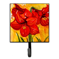 "Caroline's Treasures 6067SH4 Flower-Amaryllis Leash Holder or Key Hook, Small, Multicolor"