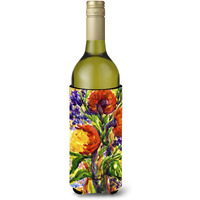 Flower Wine Bottle Beverage Insulator Beverage Insulator Hugger 6074LITERK