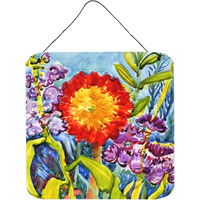"Caroline's Treasures 6075DS66 Flower-Sunflower Aluminum Metal Wall or Door Hanging Prints, 6 x 6"", Multicolor"