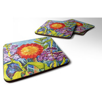 "Caroline's Treasures 6075FC Flower-Sunflower Foam Coasters (Set of 4), 3.5"" H x 3.5"" W, Multicolor"