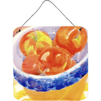 "Caroline's Treasures Bowl of Apples Aluminum Metal Wall or Door Hanging Prints, 6 x 6"", Multicolor"