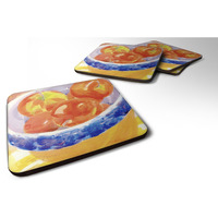 "Caroline's Treasures 6109FC Bowl of Apples Foam Coasters (Set of 4), 3.5"" H x 3.5"" W, Multicolor"