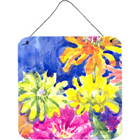 "Caroline's Treasures 6122DS66 Flower Aluminum Metal Wall or Door Hanging Prints, 6 x 6"", Multicolor"
