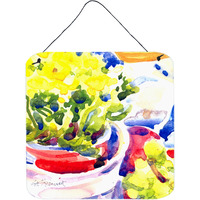 "Caroline's Treasures 6123DS66 Flower Aluminum Metal Wall or Door Hanging Prints, 6 x 6"", Multicolor"