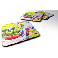"Caroline's Treasures 6123FC Flower Foam Coasters (Set of 4), 3.5"" H x 3.5"" W, Multicolor"