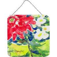 "Caroline's Treasures 6126DS66 Flower Aluminum Metal Wall or Door Hanging Prints, 6 x 6"", Multicolor"
