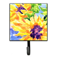 "Caroline's Treasures 6132SH4 Flower-Sunflower Leash Holder or Key Hook, Small, Multicolor"
