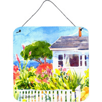 "Caroline's Treasures 6133DS66 Houses Aluminum Metal Wall or Door Hanging Prints, 6 x 6"", Multicolor"