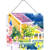 "Caroline's Treasures 6134DS66 Houses Aluminum Metal Wall or Door Hanging Prints, 6 x 6"", Multicolor"