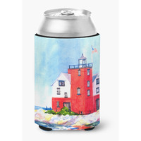 Lighthouse on the rocks Harbour Can or Bottle Beverage Insulator Hugger