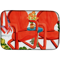 "Caroline's Treasures Chairs Patio View Dish Drying Mat, 14"" x 21"", Multicolor"