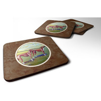 "Caroline's Treasures 7001FC Azawakh Hound Foam Coasters (Set of 4), 3.5"", Multicolor"