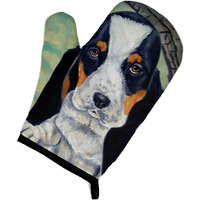 "Caroline's Treasures 7002OVMT Basset Hound on The Branch Oven Mitt, 12"" by 8.5"", Multicolor"