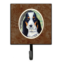 "Caroline's Treasures Basset Hound on the branch Leash or Key Holder 7002SH4, Small, Multicolor"