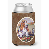 "Caroline's Treasures 7004CC Basset Hound Can Or Bottle Hugger, Multicolor"