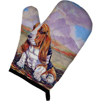 "Caroline's Treasures 7004OVMT Basset Hound Oven Mitt, 12"" by 8.5"", Multicolor"