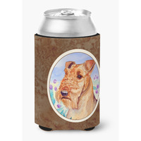 "Caroline's Treasures 7007CC Airedale Terrier In Flowers Can Or Bottle Hugger, Multicolor"