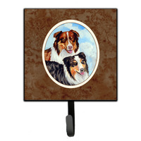 "Caroline's Treasures Australian Shepherd What a pair Leash or Key Holder 7009SH4, Small, Multicolor"