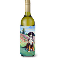 Bernese Mountain Dog Wine Bottle Beverage Insulator Beverage Insulator Hugger