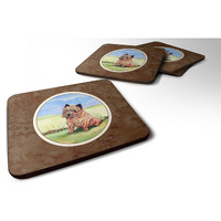 "Caroline's Treasures 7017FC Cairn Terrier And The Chipmunk Foam Coasters (Set of 4), 3.5"", Multicolor"