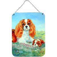 "Caroline's Treasures Cavalier Spaniel Momma's Love Aluminium Metal Wall or Door Hanging Prints, 16"" x 12"", Multicolor"